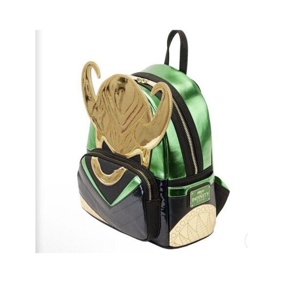 Loungefly X Marvel Shine Loki Mini Backpack Master of Mischief NWT main image 6